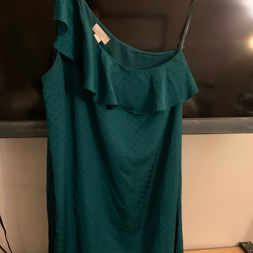 Size large loft outlet one shoulder knee length